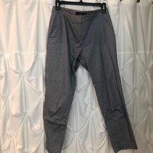 Blue patterned slacks